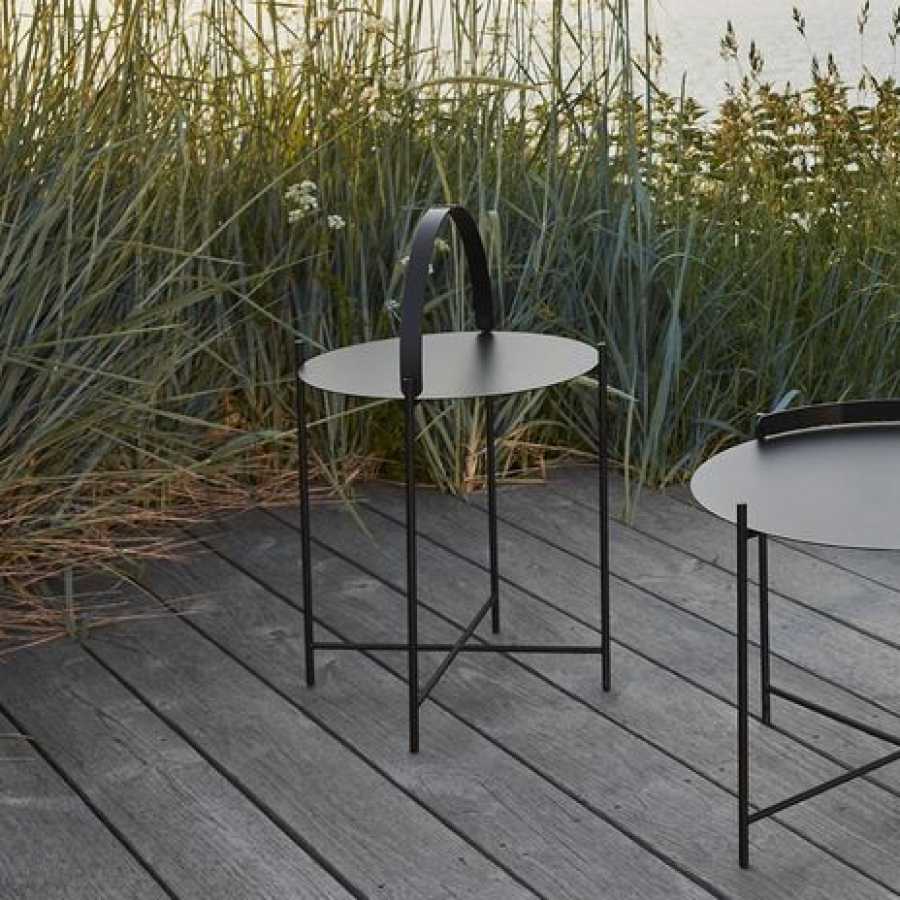 Black outdoor side table discount